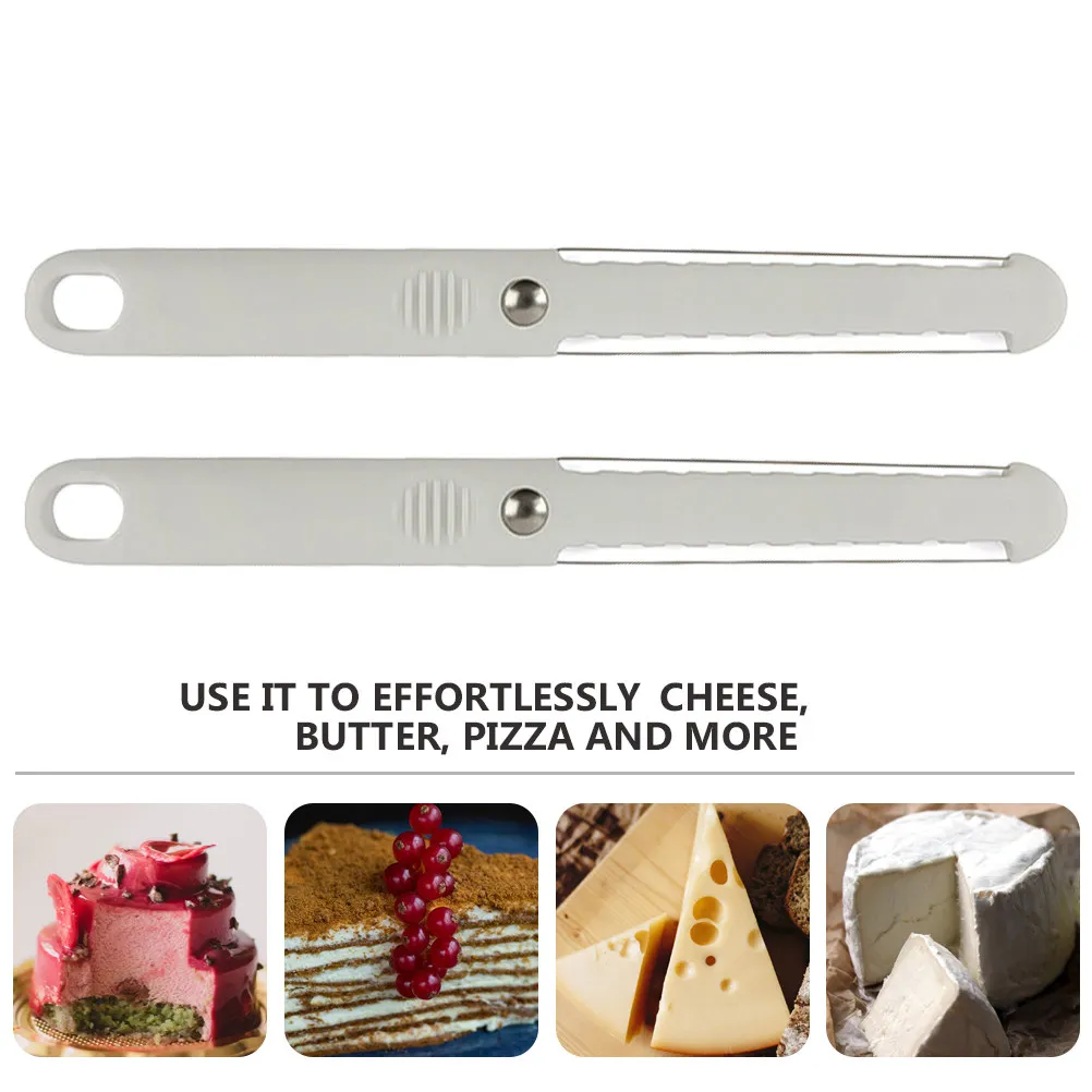 2Pcs Plastic Cheese Slicer Butter Cutter Non-Rust Food Grade Kitchen Gadget with Hanging Hole Soft Efficient Fast view 6