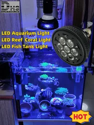 LED Marine Aquarium Light Reef SPS LPS Lamp Clamp Light for 25-40cm saltwater tank