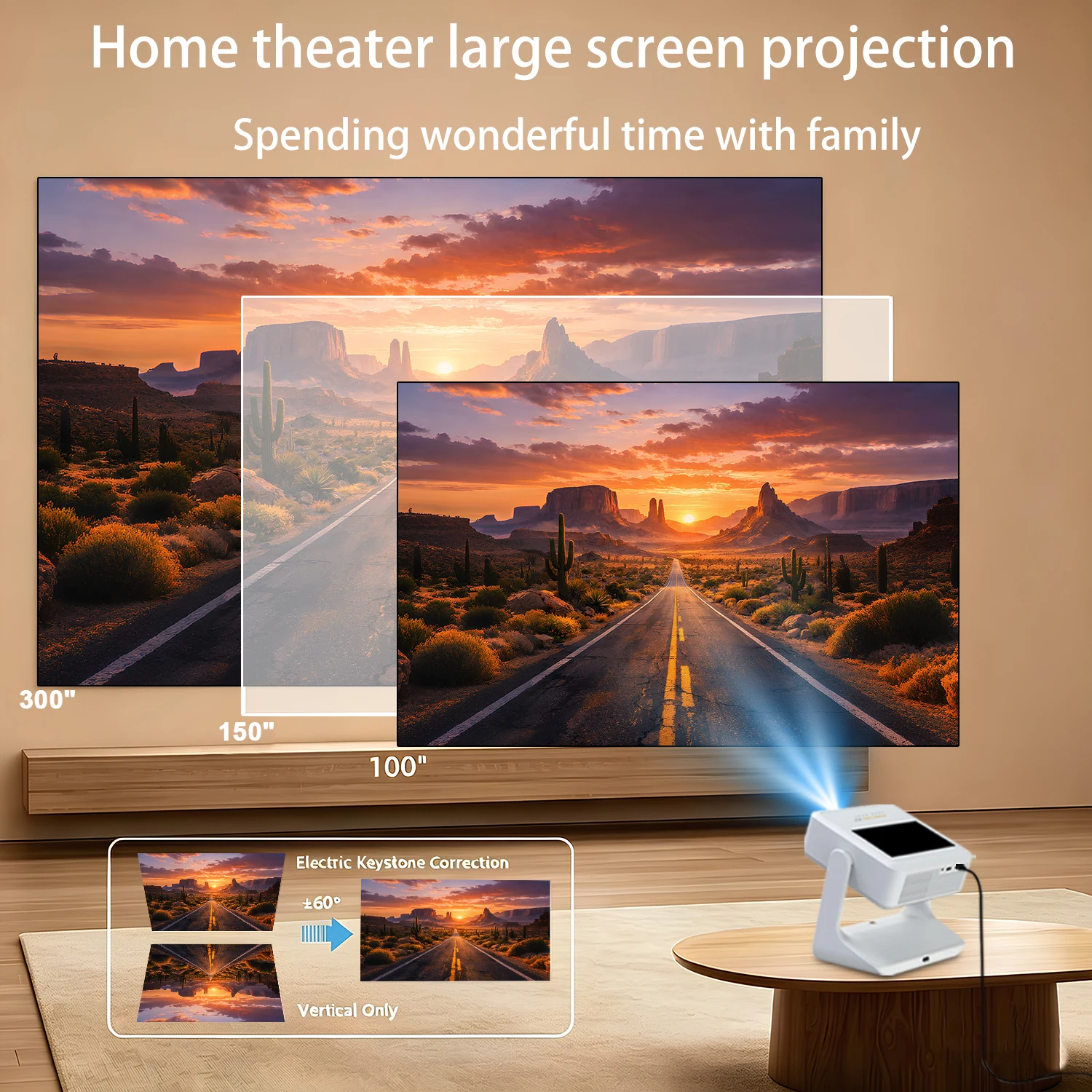 

Outdoor & Home Football Projector 180° Rotatable Touch Control 3.5mm Audio Jack Custom Gift Package