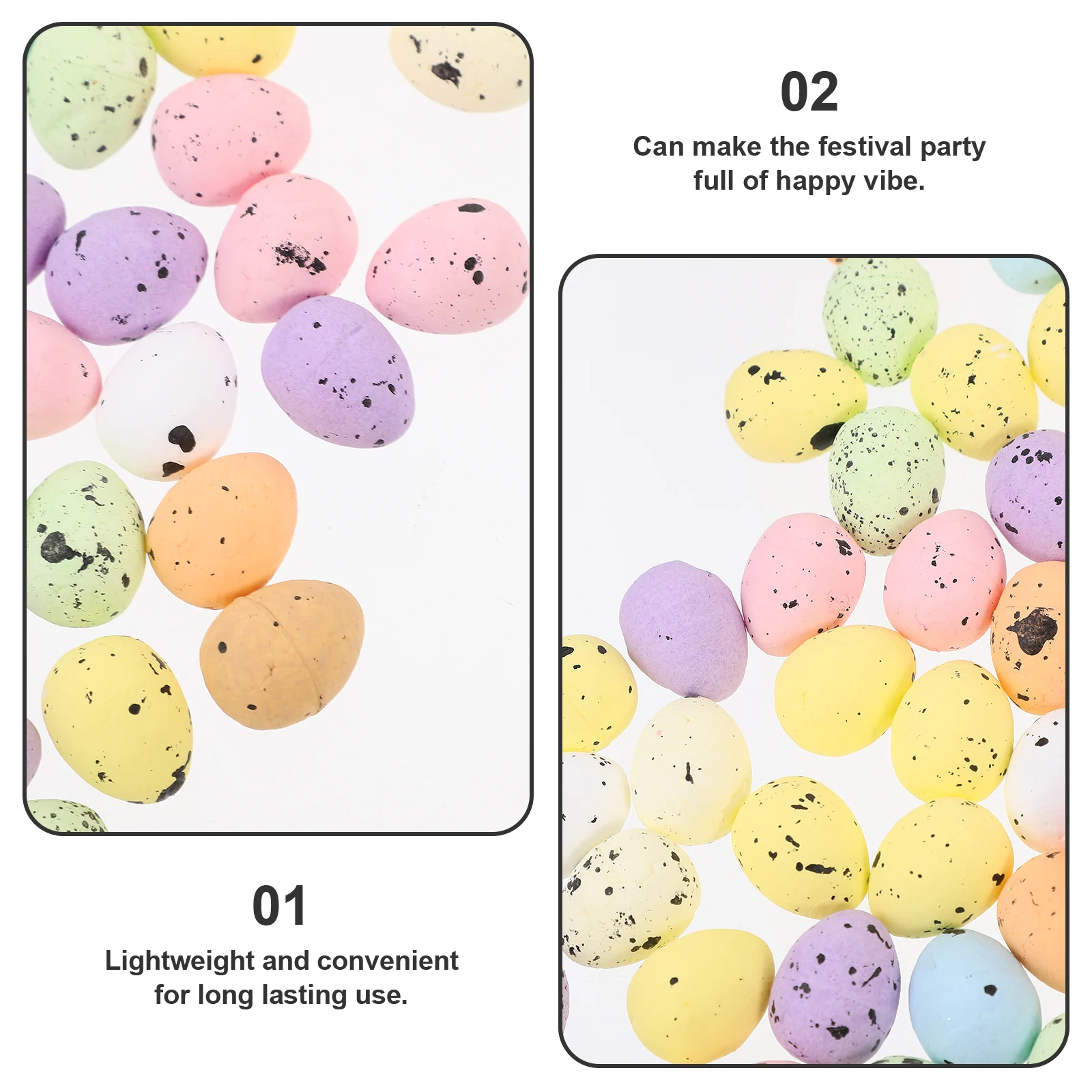 Décorations d'œufs en mousse, 100 pièces, 1 8cm, œufs de Simulation colorés, légers, bricolage, Mini faux œufs de pâques, accessoires Montessori