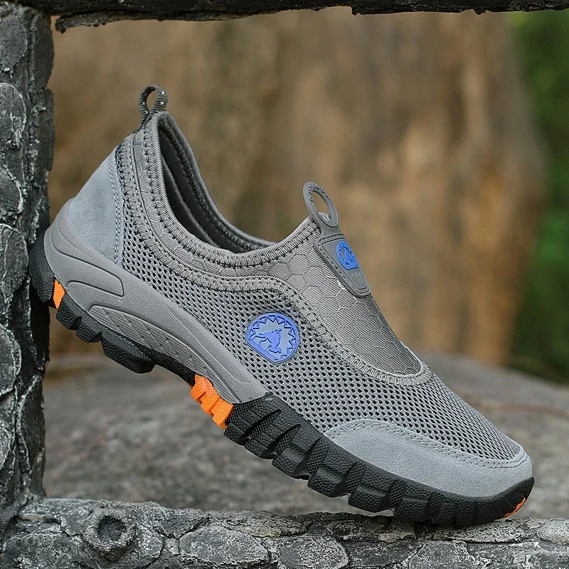 

2022 New Mens Casual Shoes Summer Breathable Outdoor Loafers Soft Foldable Walking Shoes Slip on Comfortable Low Top Sneakers