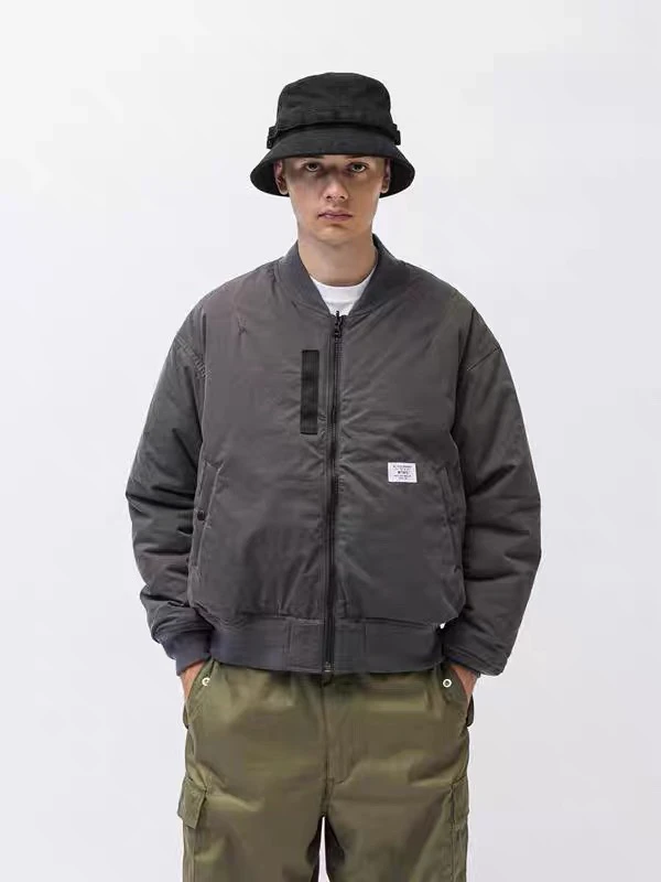 

Двусторонняя куртка-бомбер из хлопка с вышивкой WTAPS JFW02, молодежная, свободного кроя, удлиненная