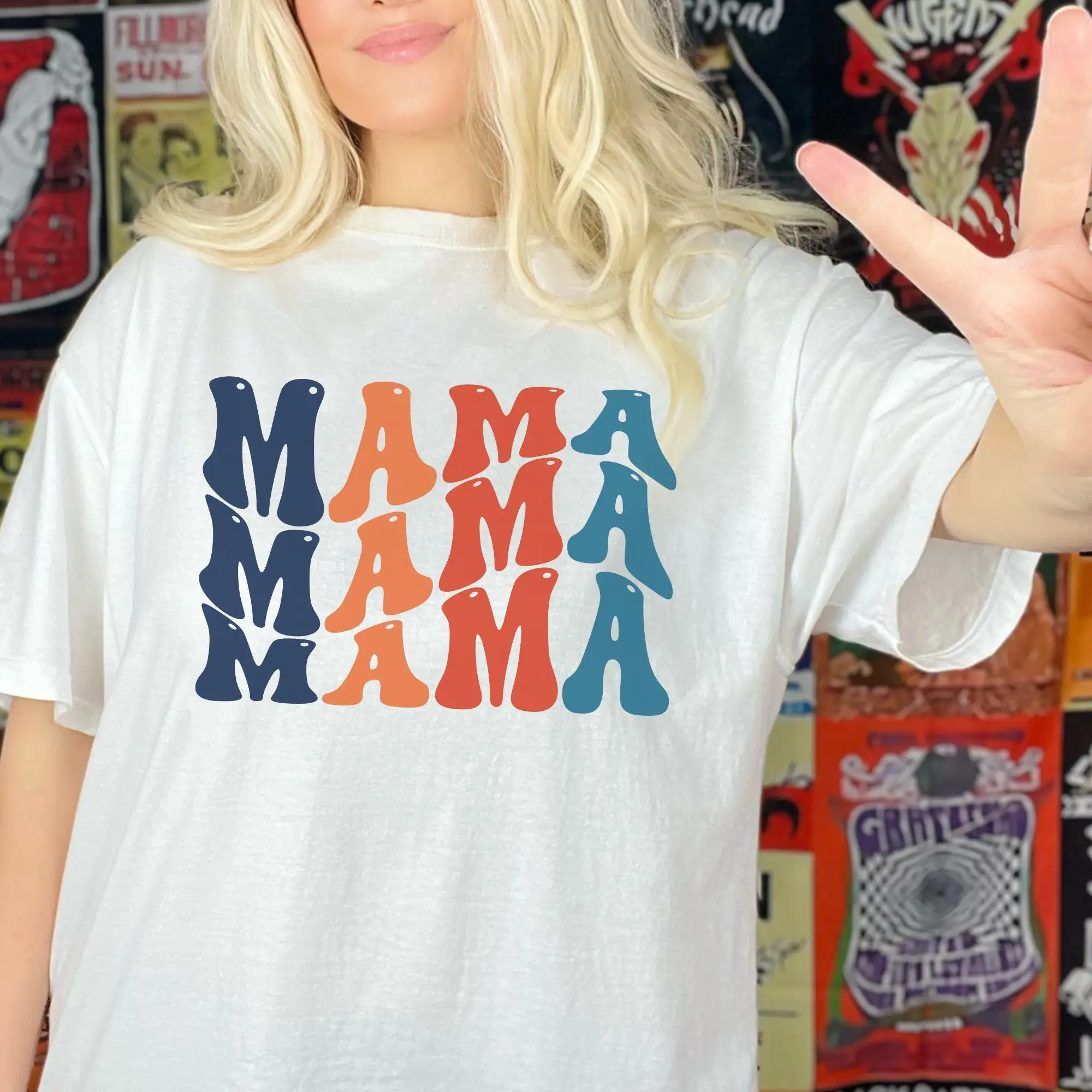 Comfort Color Mama T Shirt Mom Mommy Cute Mother'S Day Life Soft