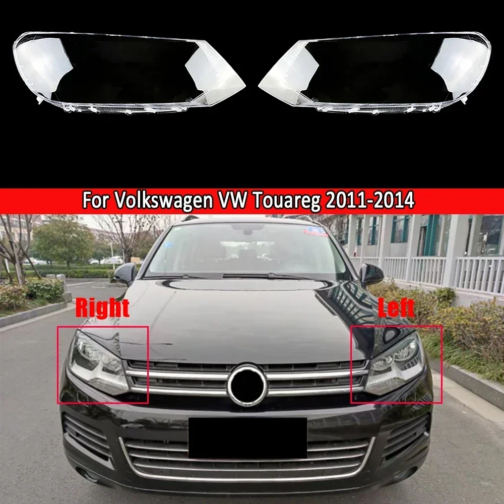 

Front Headlight Cover For Volkswagen VW Touareg 2011 2012 2013 2014 Transparent Lampshade Plexiglass Replace Original Lens