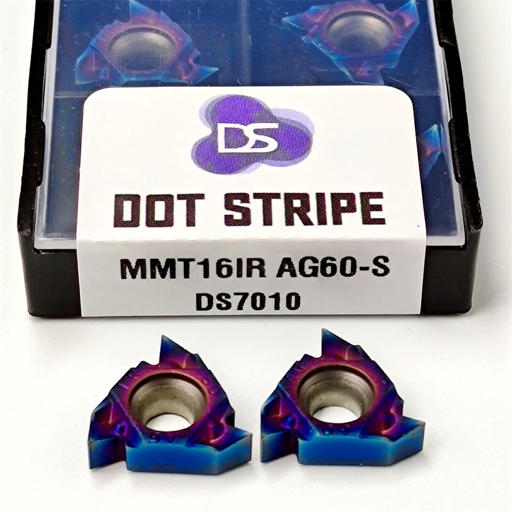 Alta qualità MMT16ER AG60-S MMT16IR AG60-S Utensile da tornio nano blu inserto filettato lama in metallo duro Utensile CNC 16ER 16IR AG60