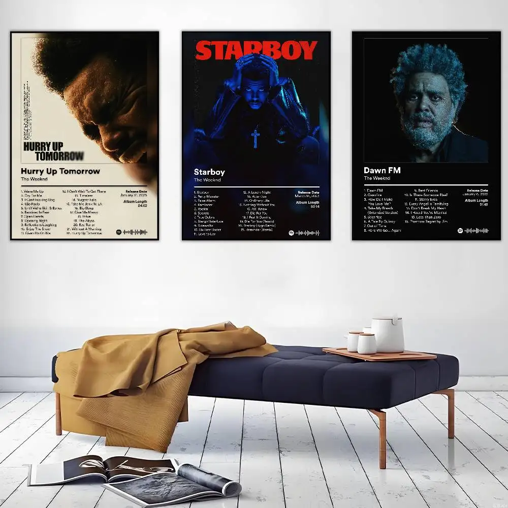 

Singer T-The W-WeekndS Hurry Up Tomorrow Poster Sticky Wall Art Printing Waterproof Home Living Bed Room Bar Aesthetic Decor