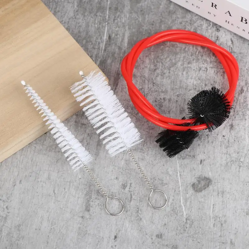 1/2Sets Brasswind Musical Instrument Brush Kit Brass Instruments Blowing Nozzle Cleaner For Trumpet Trombone Tuba Horn Cleaning.