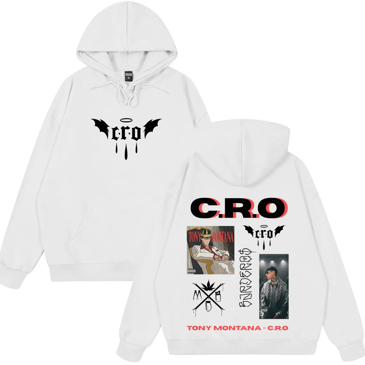 Толстовка с графическим принтом Rapper C.R.O Tour модный пуловер для мужчин и женщин свободный крой длинные рукава повседневная одежда высокого качества свитшоты