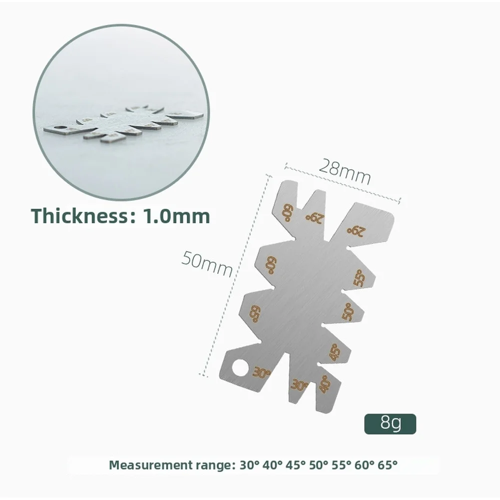 4pcs/Set Drill Bit Angle Gauges Stainless Steel Drill Sharpener Tools Drill Bit Sharpening Gauge Measuring Tool