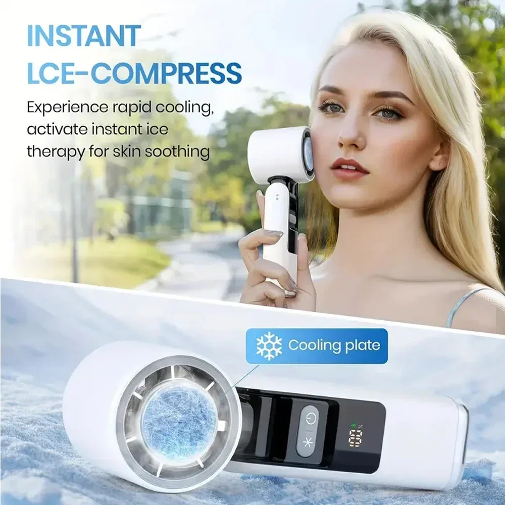 

Handheld Fan with Flashlight Refrigeration USB Mini Portable Turbo Fan Electric Small Air Cooling Rechargeable Fan
