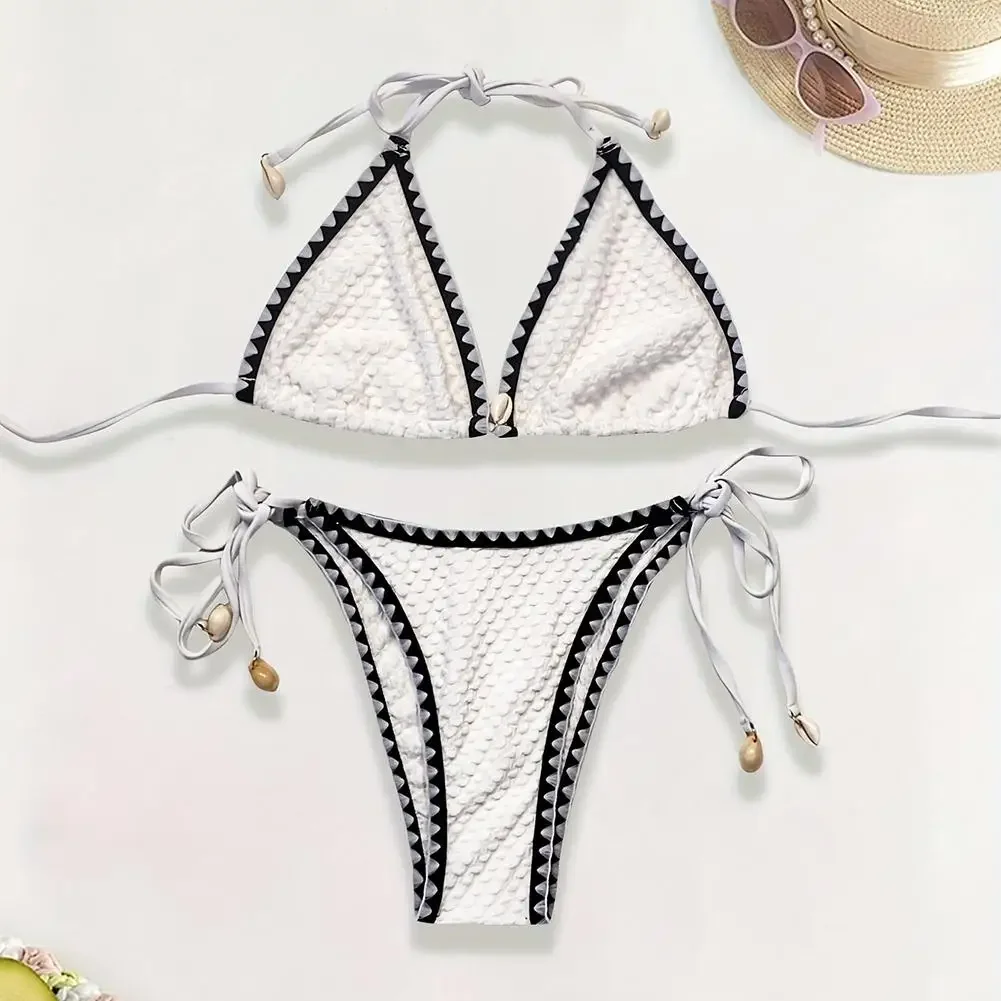 Women's Panties Breathable Underpants Solid Color Soft Blocking Sexy Fashion Lounge Lingerie Casual Floral Bikini Split Swimsuit