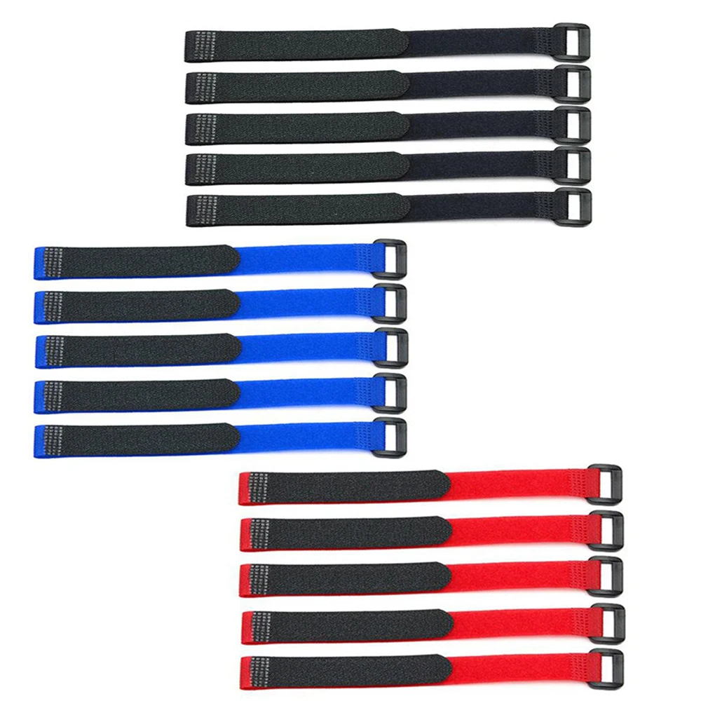 5PCS 20/30*2 cm Lipo Battery Tie Multicolor Cable Tie Down Strap For RC Helicopter High Quality Antiskid Durable Nylon Straps