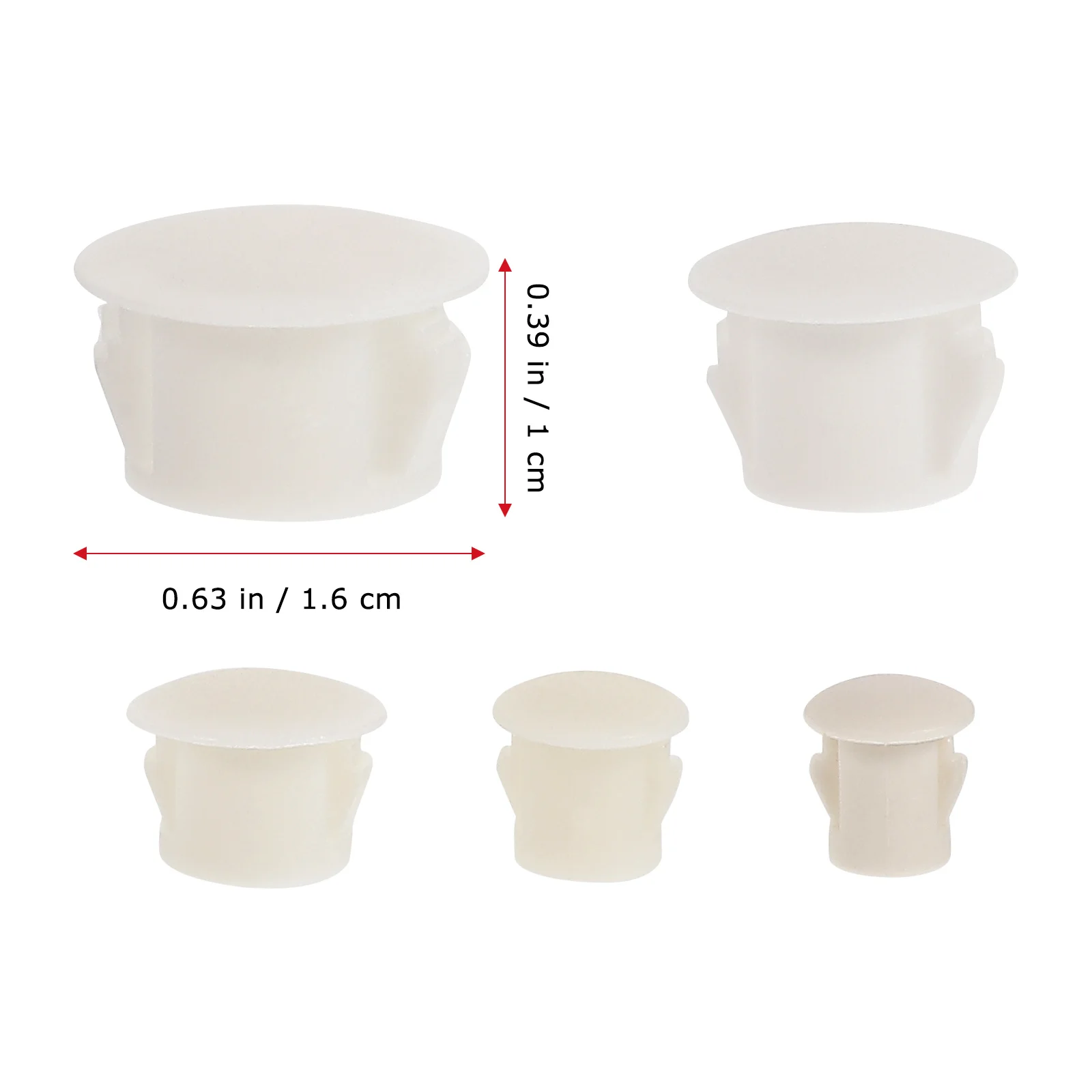 

100Pcs Nylon Button Hole Plugs Decorative Round Furniture Panel Plug Screw Hole Cover for Cabinet Table Chair Nylon Plugs