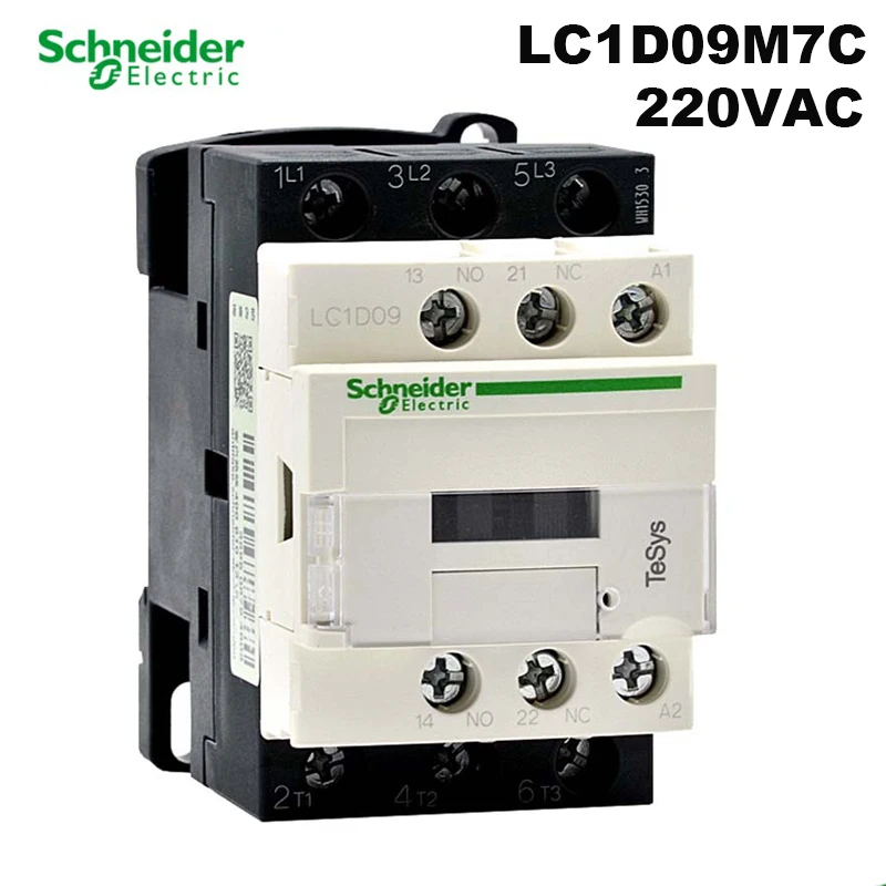 Schneider Electric LC1D09 m7c Q7C F7C B7C Coil 220V 380 110AC 50/60Hz Relay Kontaktor Rtesys 3P 9A 1NO + 1NC Beban Standar LC1D