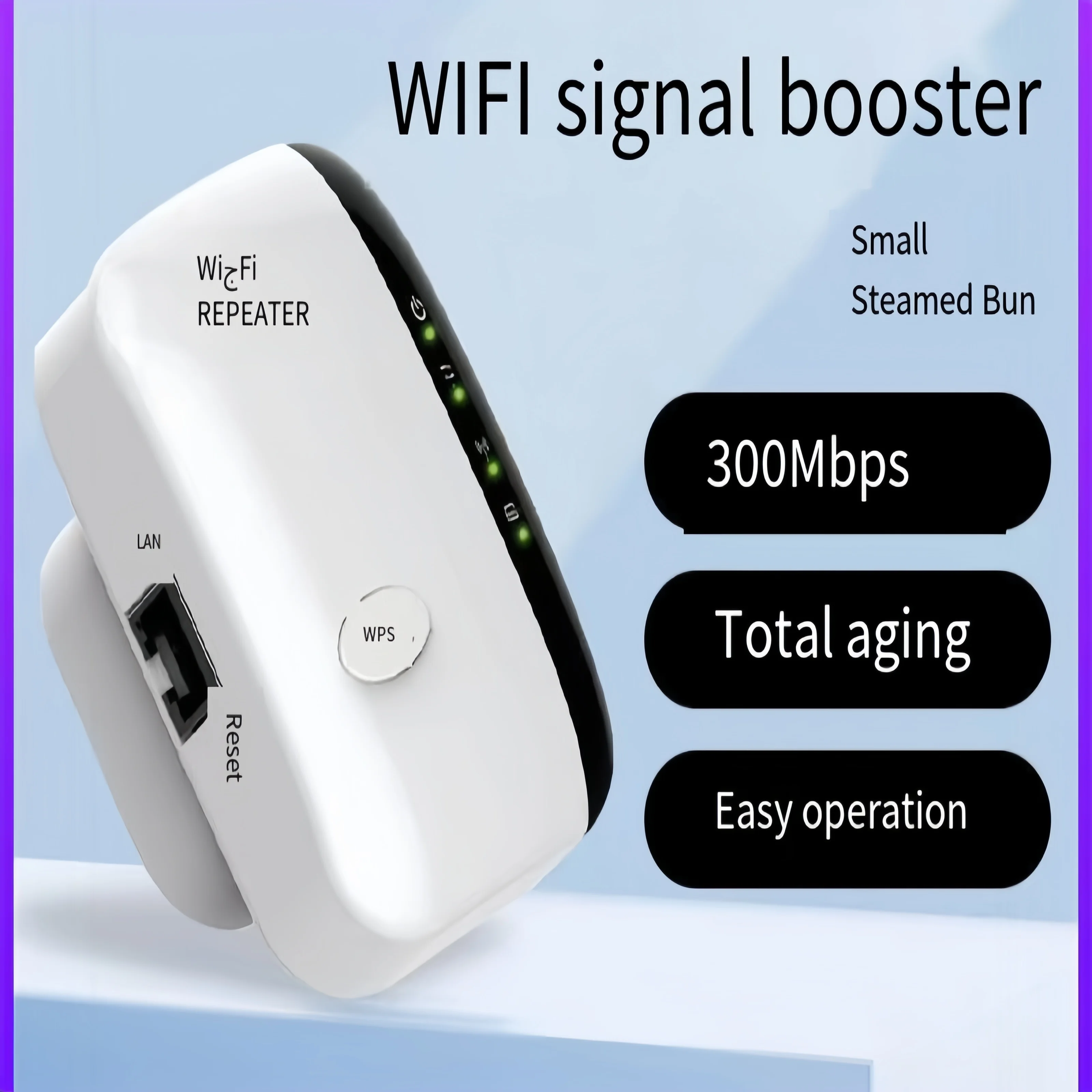 2024 WiFi Extender Signal Booster - 1200Mbps Dual Band 2.4G/5G, Wireless Repeater with Ethernet Port, Whole House Coverage, Stab