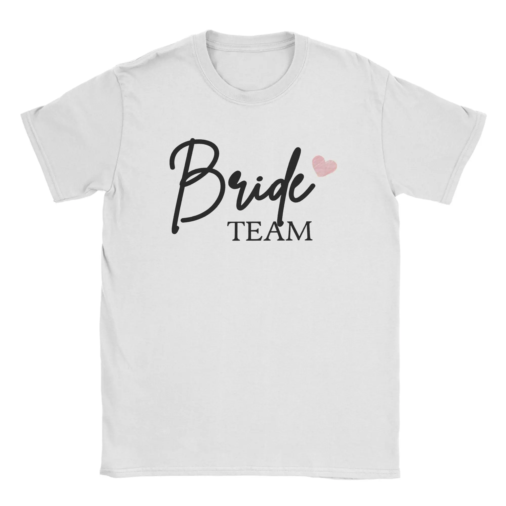 Bride Team Black T-Shirt Summer  Trendy Cool T Shirts Cotton Round Neck Oversize Clothes Short-Sleeved Street Style Tops