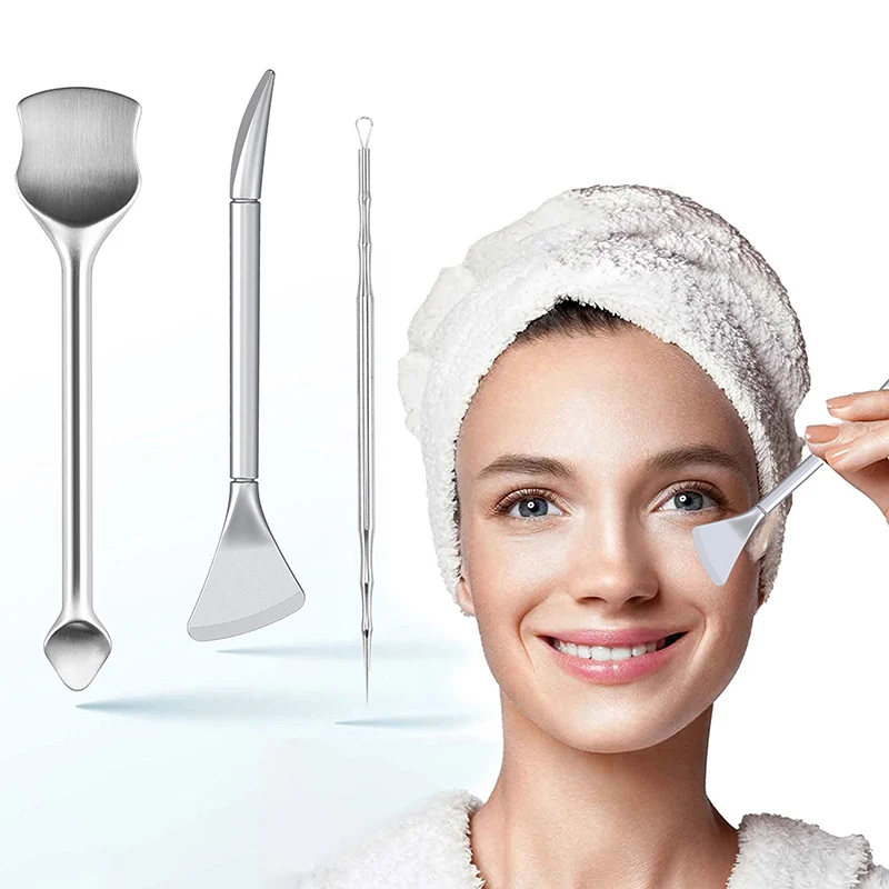 

Double Head Stainless Steel Professional Blackhead Remover Blemish Extractor Beauty Tool Set Pimple Comedone Removal For Face