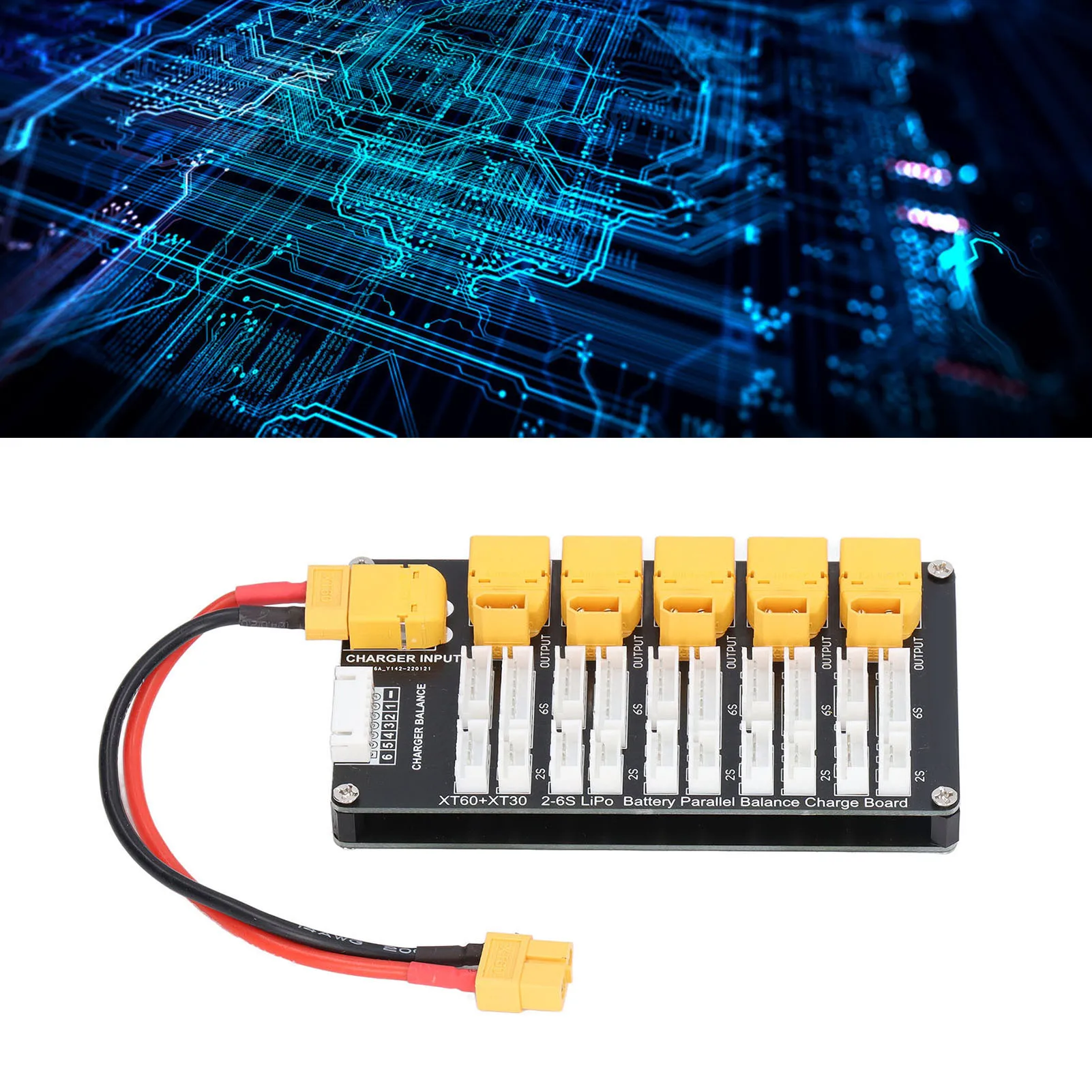 Battery Charging Board Parallel XT30 XT60 Plug 2‑6S Lithium Batteries for IMAX B6  Lithium Battery Charging Board view 5