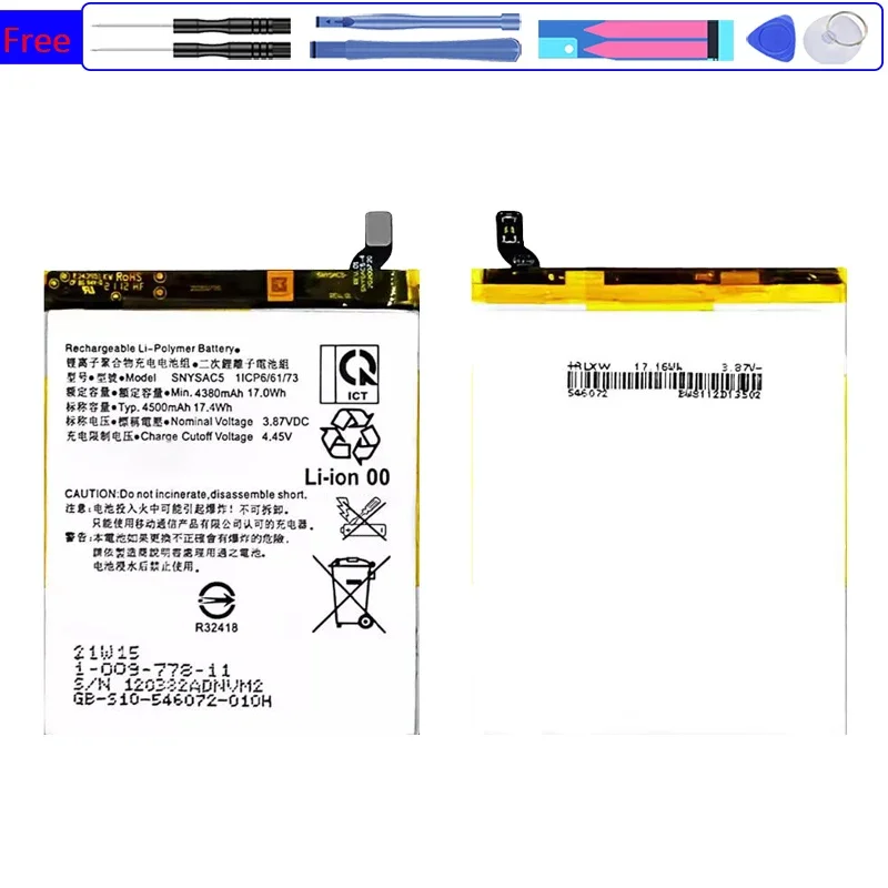 4500Mah Replacement Battery SNYSAC5 For Sony Xperia 10 III X10 3 SO-52B SOG04 XQ-BT52 A102SO