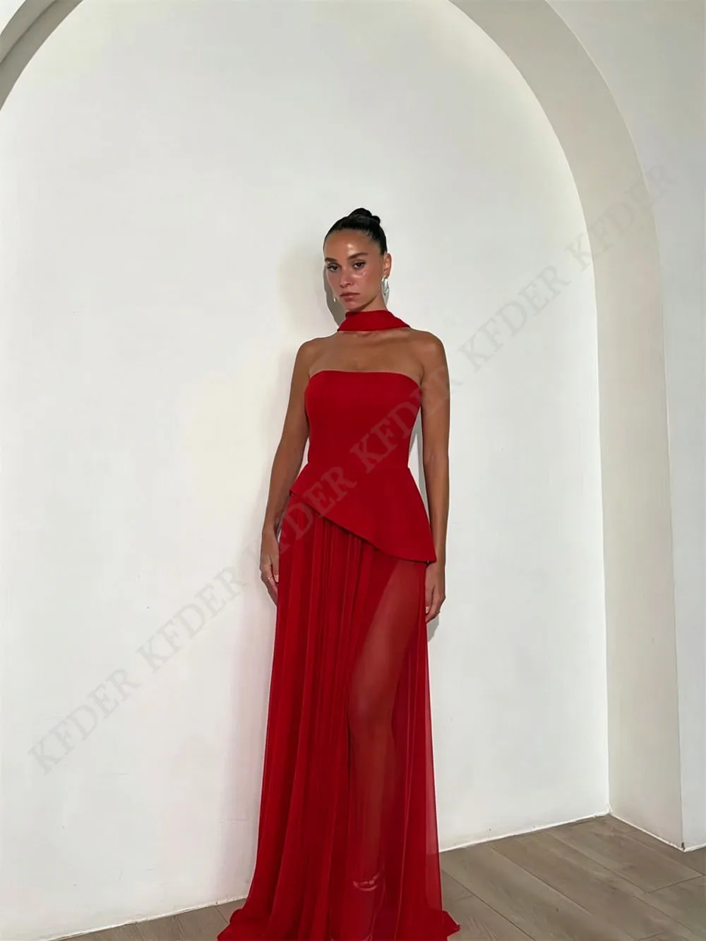 Luxurious Sky Blue Women's Evening Dresses for Special Occasions A Line Dress Elegant Luxury Designer Evening Clothes Shawl view 5