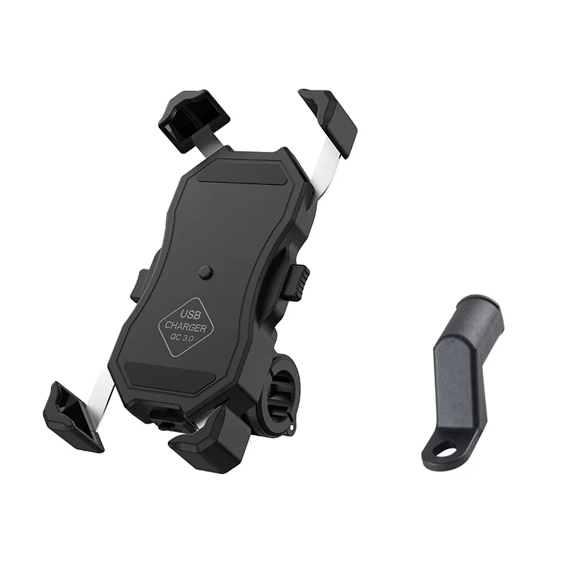 

Держатель для мобильного телефона на мотоцикл с USB-зарядкой, навигационный держатель для телефона, быстрая зарядка QC3.0 для мотоциклов