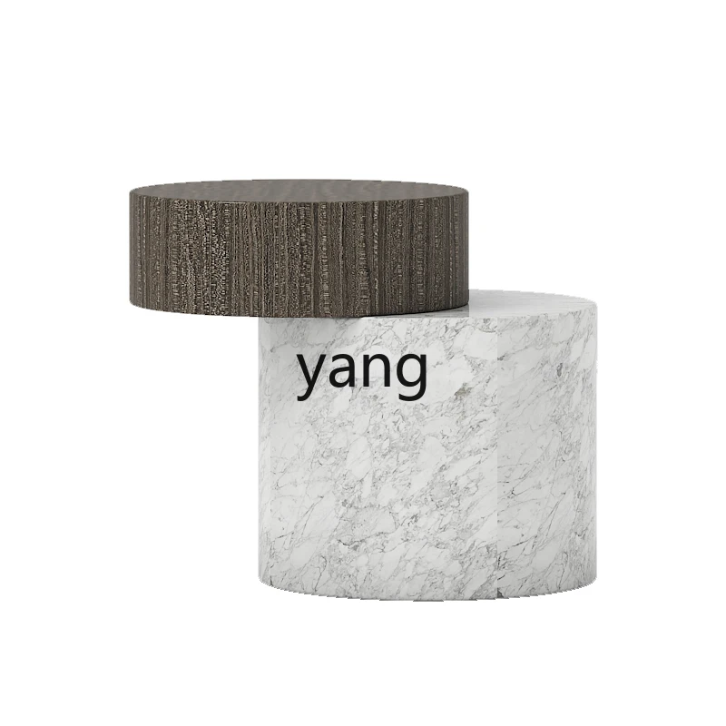 

LMM natural marble Italian coffee table light luxury living room minimalist sofa side table
