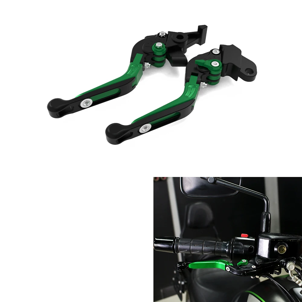 For Kawasaki Ninja 1000/Z1000SX Z1000 Z1000SX Z750R ZX-10R ZX-6R Motocycle Brake Clutch Levers Foldable Adjustable Extendable