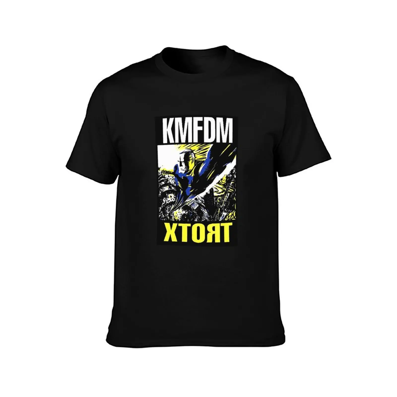 KMFDM logo1596 T-Shirt Summer Casual Cotton Tee Oversized Streetwear Tops Vintage Graphic Print Loose Fit Short Sleeve