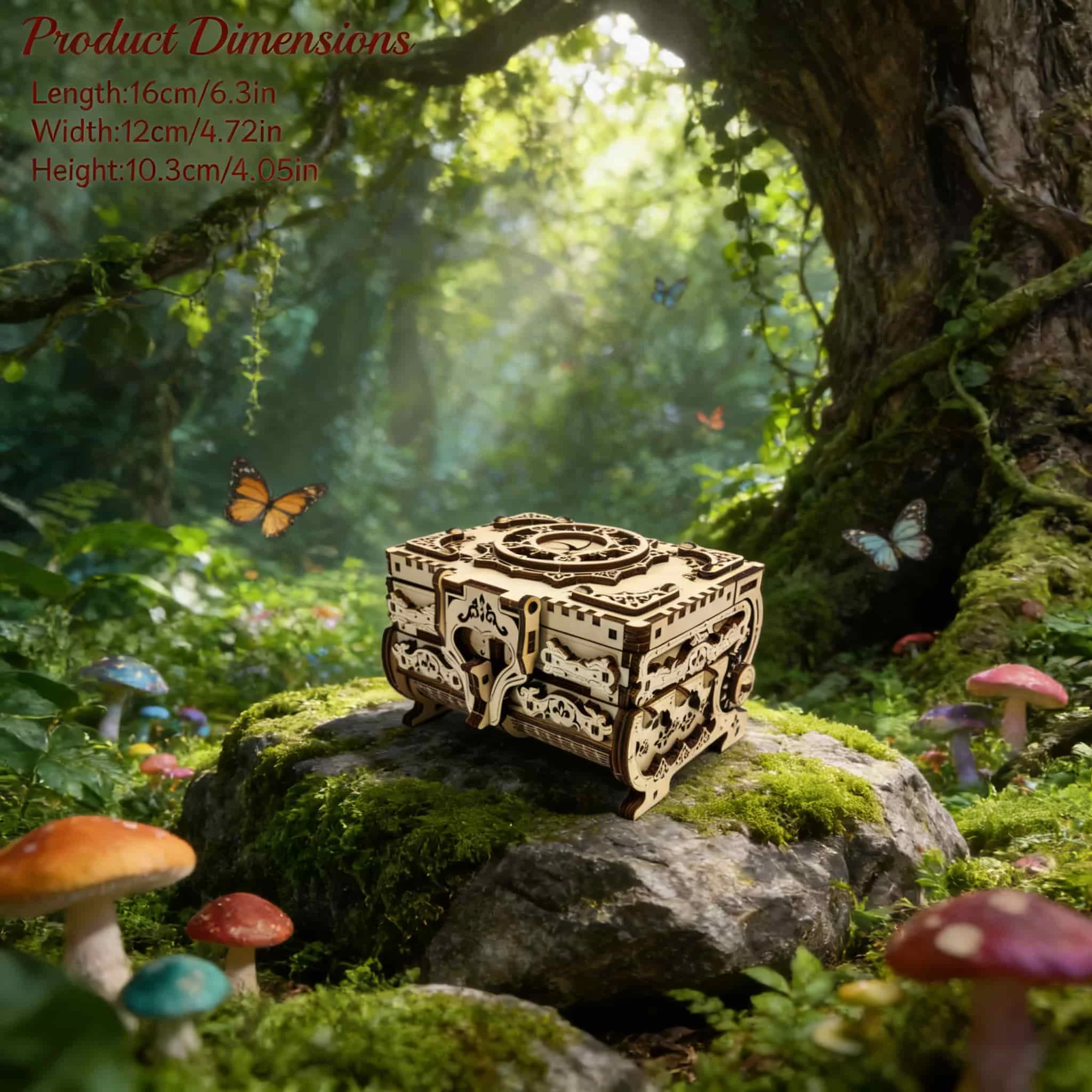 โมเดลกล่องดนตรีไม้ 3 มิติ: ของขวัญวันหยุดที่สมบูรณ์แบบสำหรับวันฮาโลวีน คริสต์มาส และวันเกิด