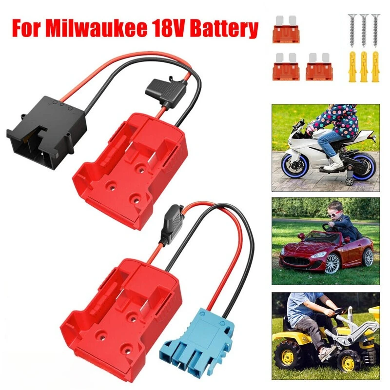 Power Wheels Adapter For Milwaukee 18V Battery DIY Ride On Car Toys Connector Power Tool Accessories