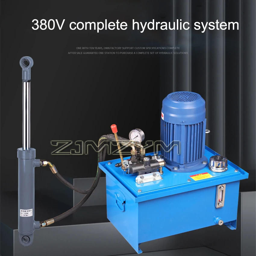 380V Household Complete Set of Electric Hydraulic Station Hydraulic Cylinder Pump Station Electric Manual Hydraulic Station 3/5T