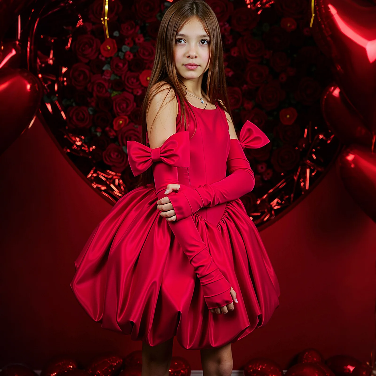 Children Fluffy Princess Dress Piano Host Performance Costume Birthday Banquet High-end Princess Dress