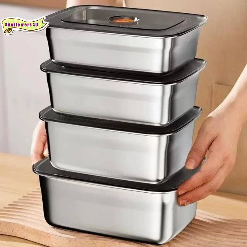 Food Storage Freezer Containers - Kotak Makan Tahan Karat Bersegel Kapasitas