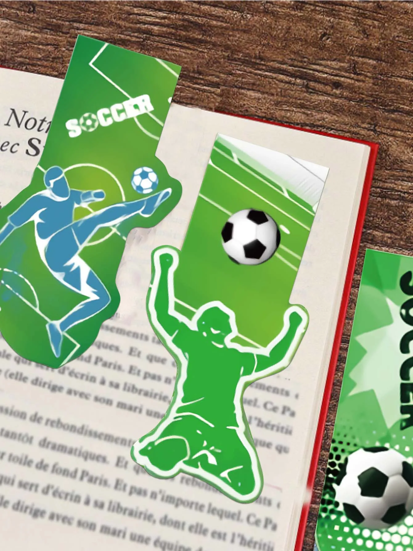 Imagem -02 - Futebol Páginas de Leitura para Estudantes Presentes Criativos Páginas Decorativas Marcadores de Papel Faça Você Mesmo 30 Pcs