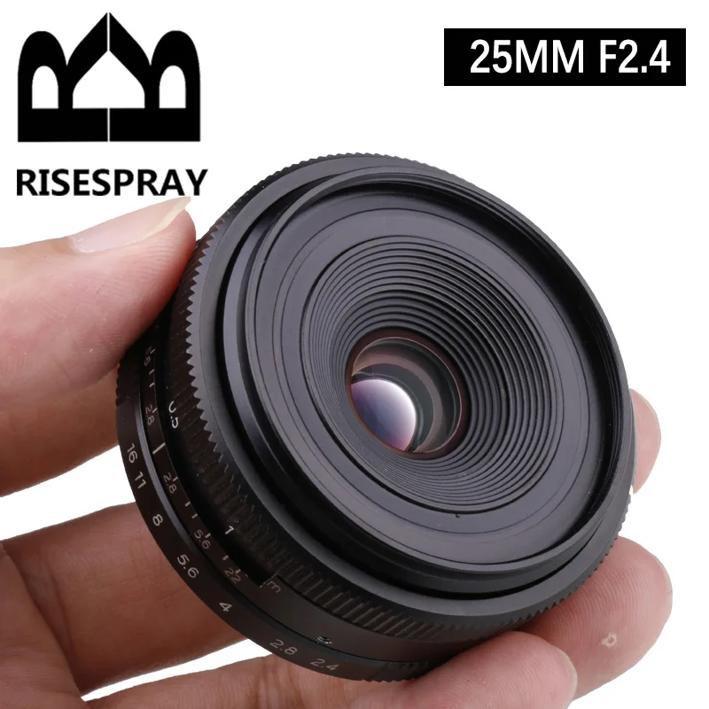 RISESPRAY 25mm F2.8 Micro single biscuit lens for Olympus Panasonic Macro 4/3 Ultra thin all metal