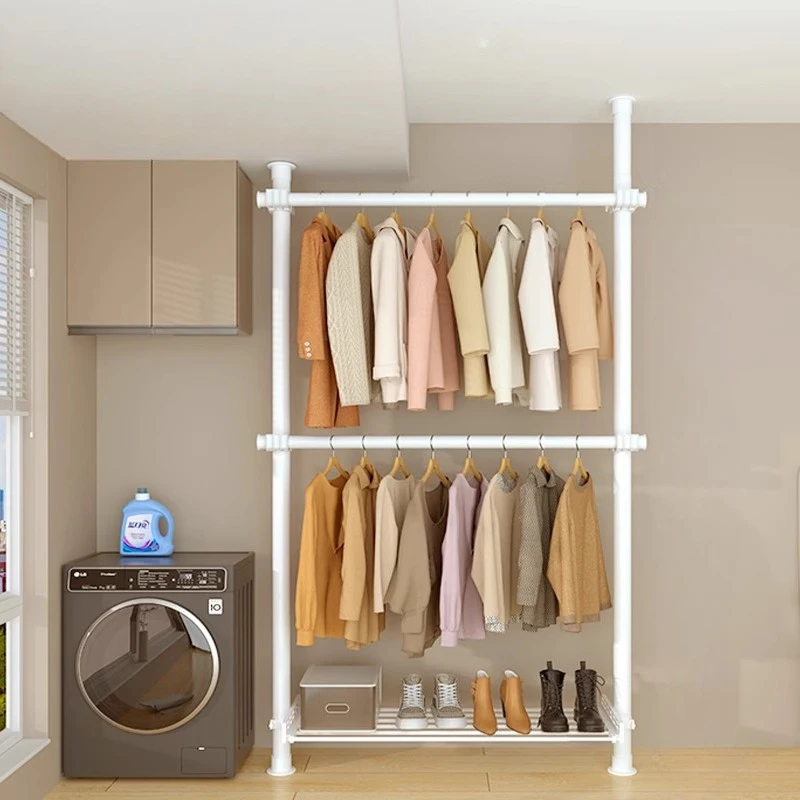 Entrance Hall Corridor Bedroom Sturdy Furnitur Coat Rack Floor Standing Clothes Organizer With Hooks For Jackets Coats Bags