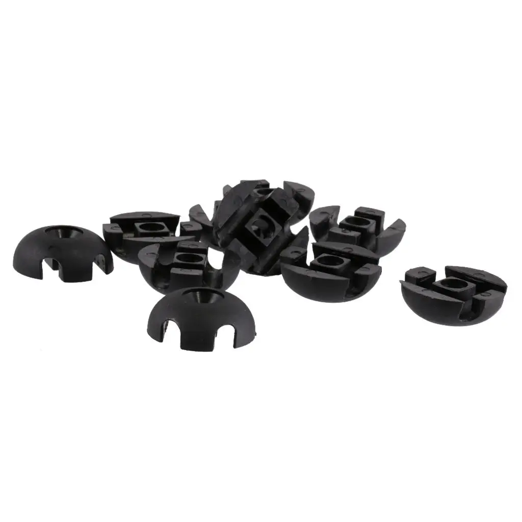 Black Deck Line Out Fittings Shock Cord Plastic Kayak Accessory Boat Railing Bracket for Canoe Use