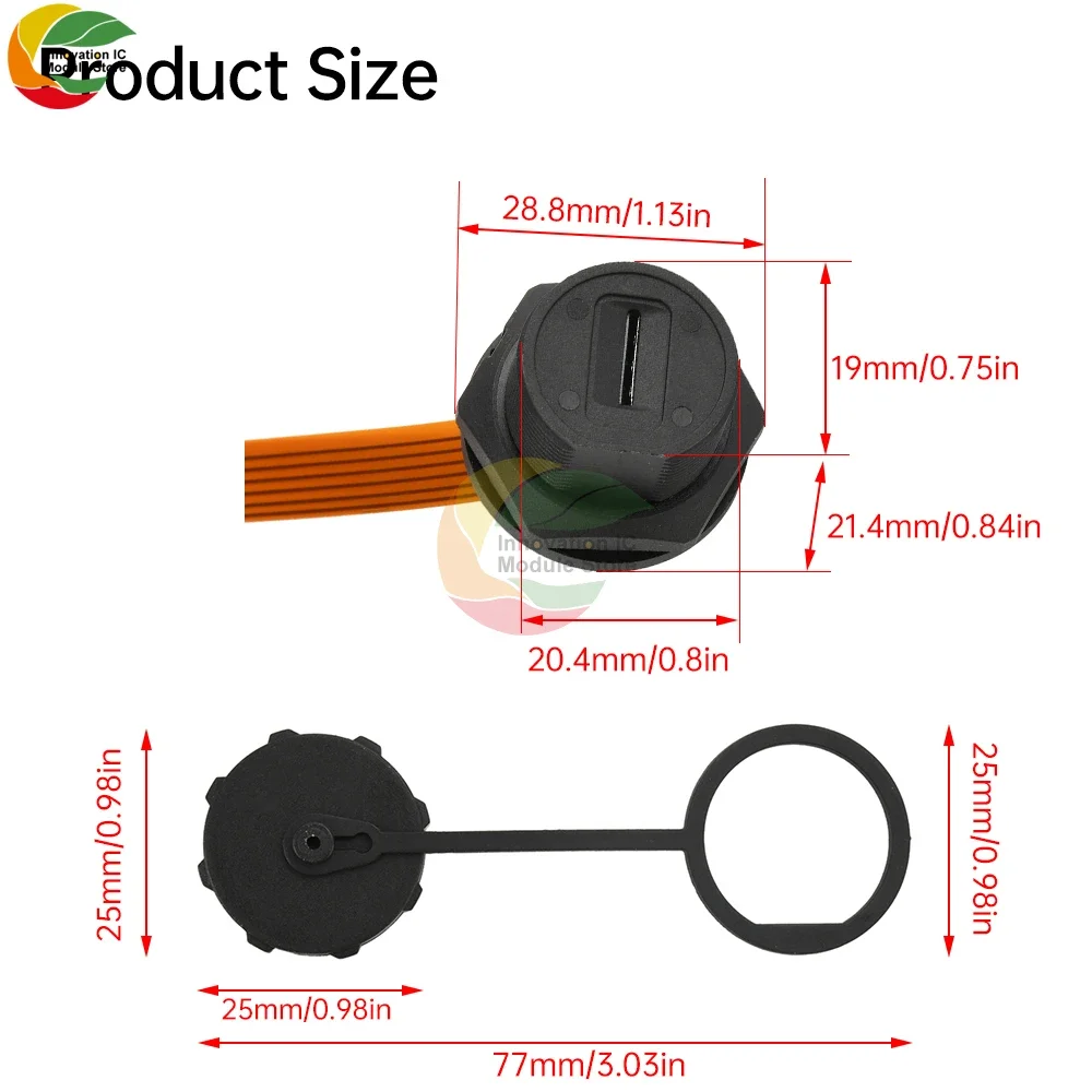 

Waterproof Connector TF SIM Card Threaded Back Mount Female Solder Socket FPC Connector Phone Card Slot Holder Waterproof IP67