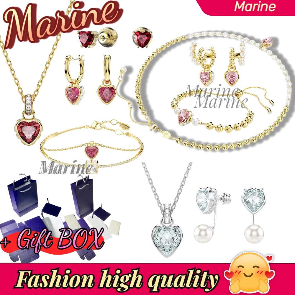 

2025 New Love Pearl Set Colored Gemstones Multiple Styles Light Luxury Exquisite Women's Jewelry Party Holiday Gifts
