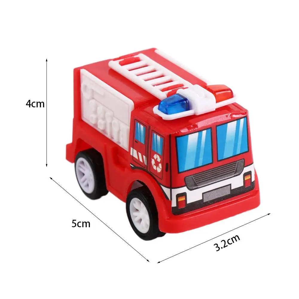 Criativo caminhão de bombeiros imprensa e ir carro brinquedo carro da polícia móvel veículo inércia carro brinquedo mini montessori puxar para trás carro de brinquedo meninas