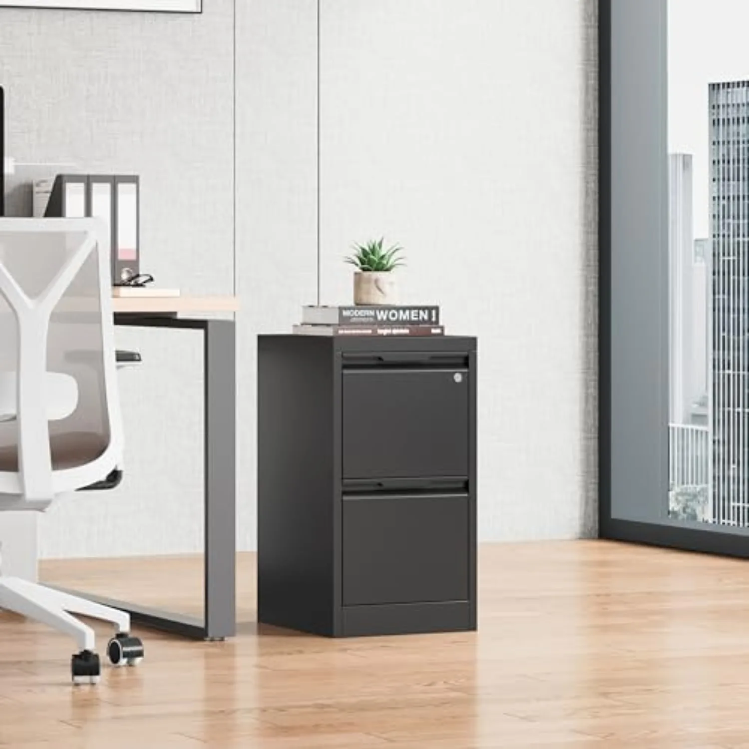 File Cabinet, 2 Drawer Filing Cabinet with Lock, Metal File Cabinet | Vertical File Storage Cabinet, Lockable, Suitable