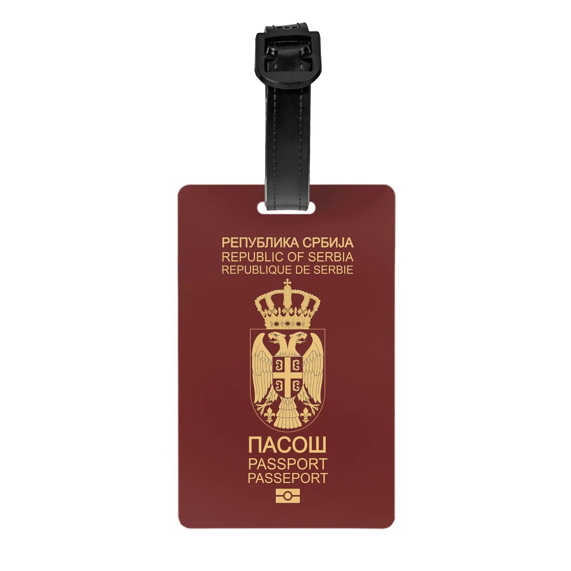 Serbia Passport Luggage Tag  Travel Bag Suitcase Privacy Cover ID Label