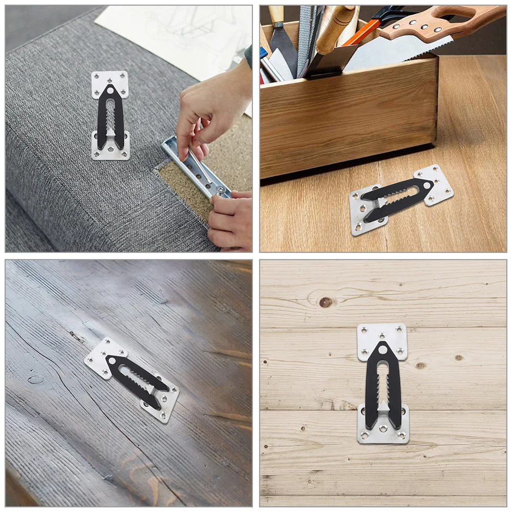 

2 Pcs Small Steel Sectional Connectors Brackets Pin Sofa Buckle Couch Accessories Furniture Snap for Couch Sectional