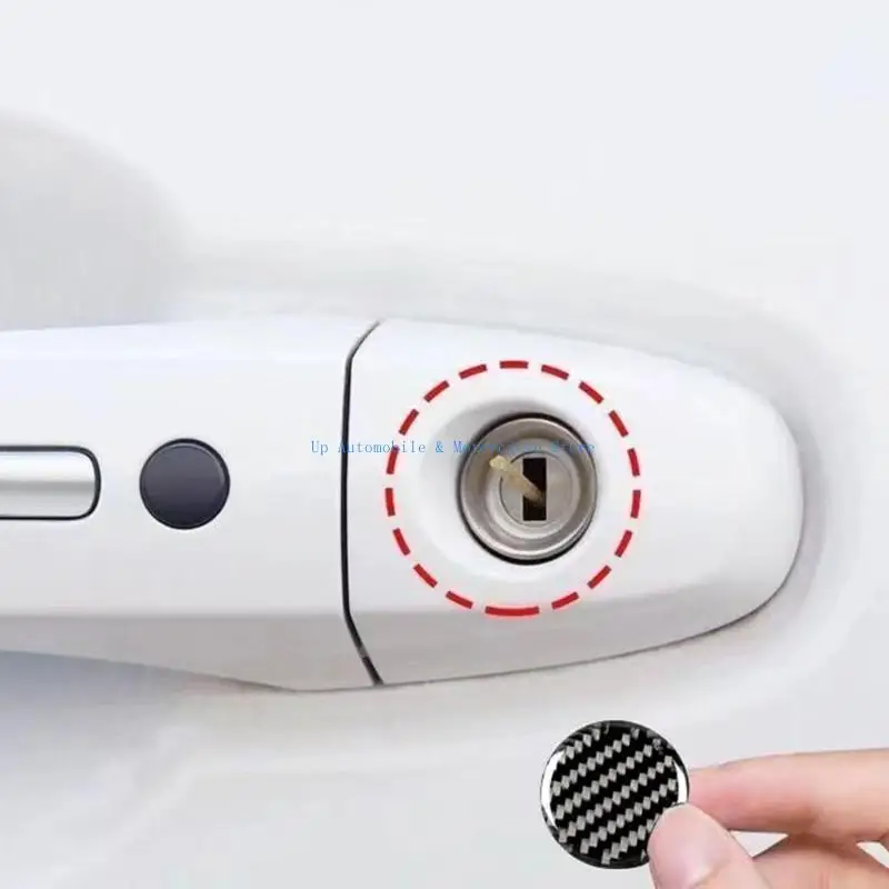 270E 4 قطعة ملصقات ثقب قفل السيارة حماية خارجية للسيارات ملصق سيارة مقاوم للغبار قفل أمان السيارة ممتاز لكل مالك سيارة