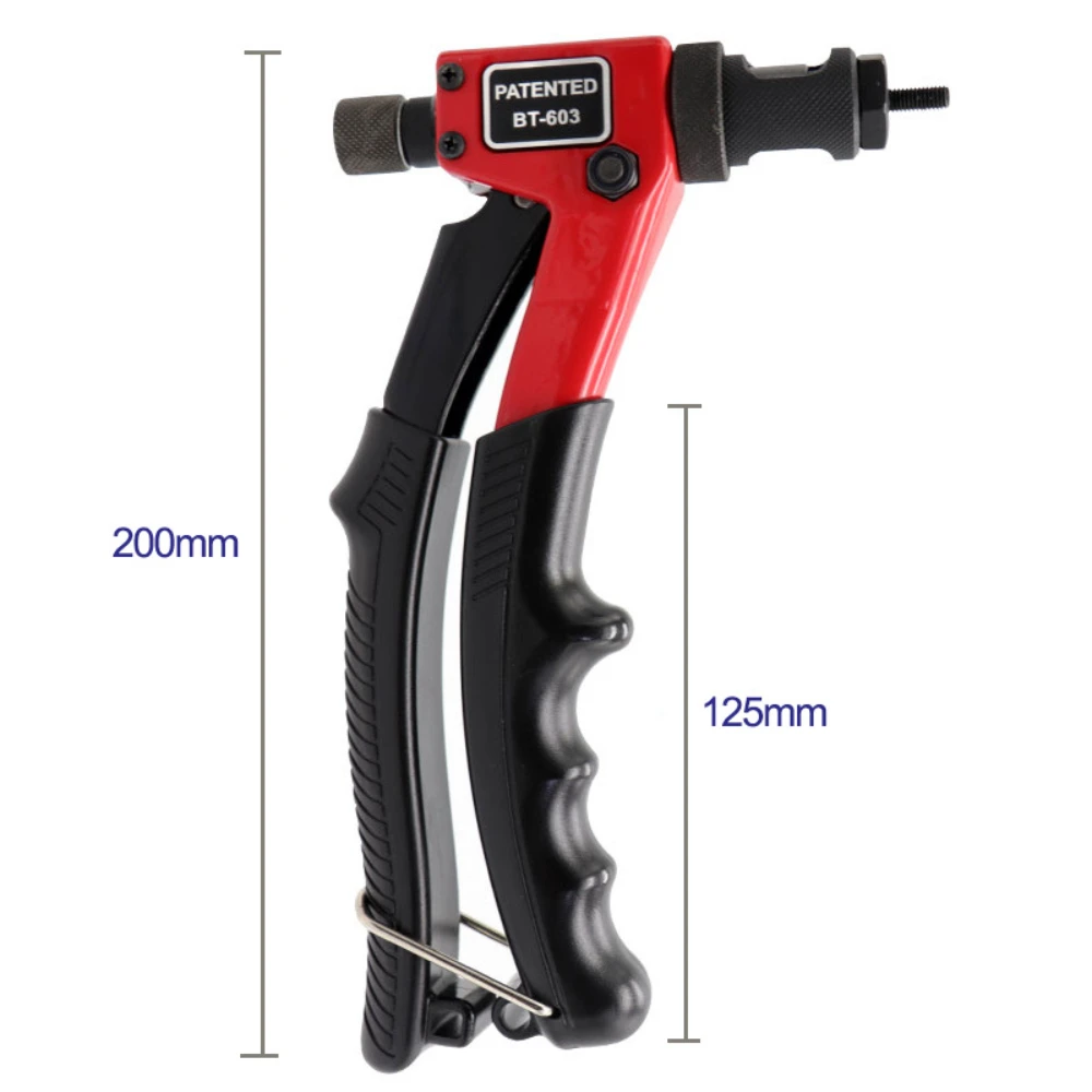 SUBAO BT-603 คู่มือRivet Gun 100pcsถั่วRivet Nutการตั้งค่าเครื่องมือคู่มือRiveterพร้อมArbor M3/M4/M5/M6