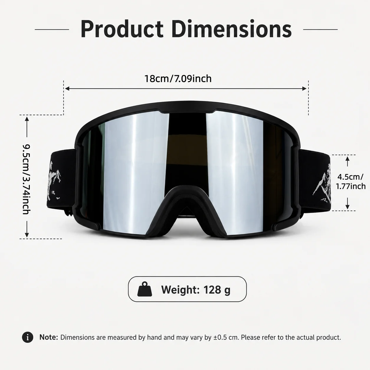 Adult High-Quality Ski Goggles HD Anti-Fog Wind-Dust-Proof UV400 Cycling & Skiing Outdoor Sports Eyewear