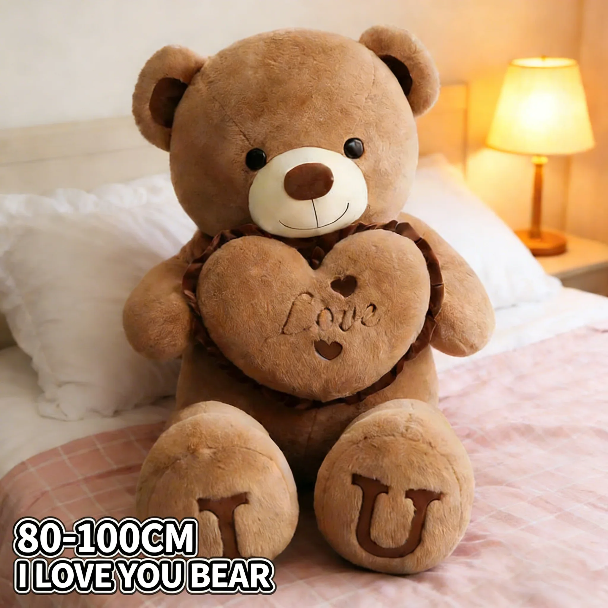 80-100-センチメートルビッグラブぬいぐるみクマぬいぐるみソフトぬいぐるみ人形誕生日バレンタインギフト人形グリルフレンド女の子妻子供