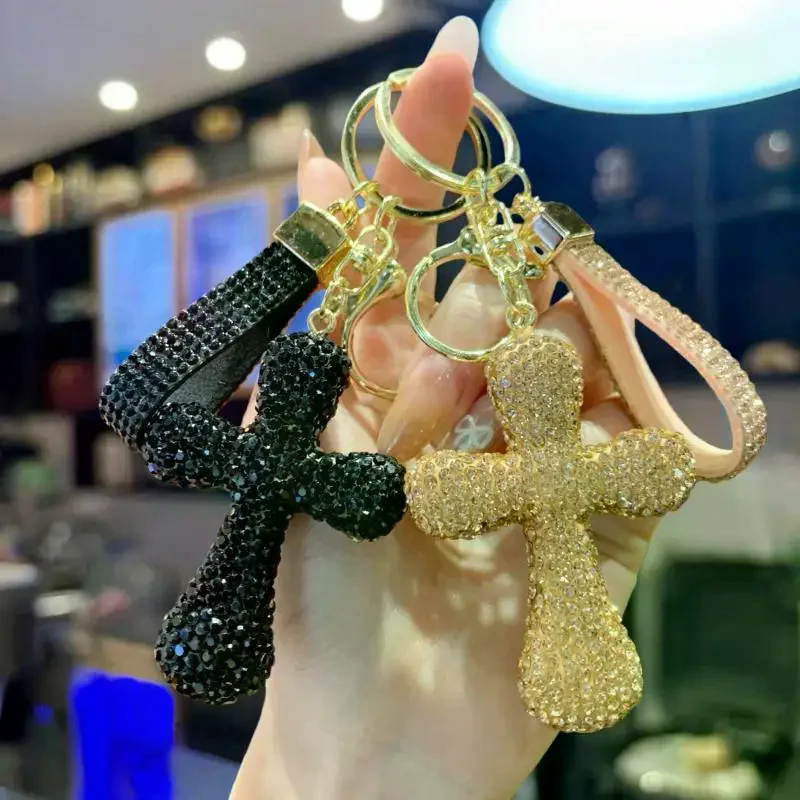 Fashionable, Diamond-encrusted Crosses, Keychains, Creative Bags, Pendants, Personalized Car Accessories, Gifts