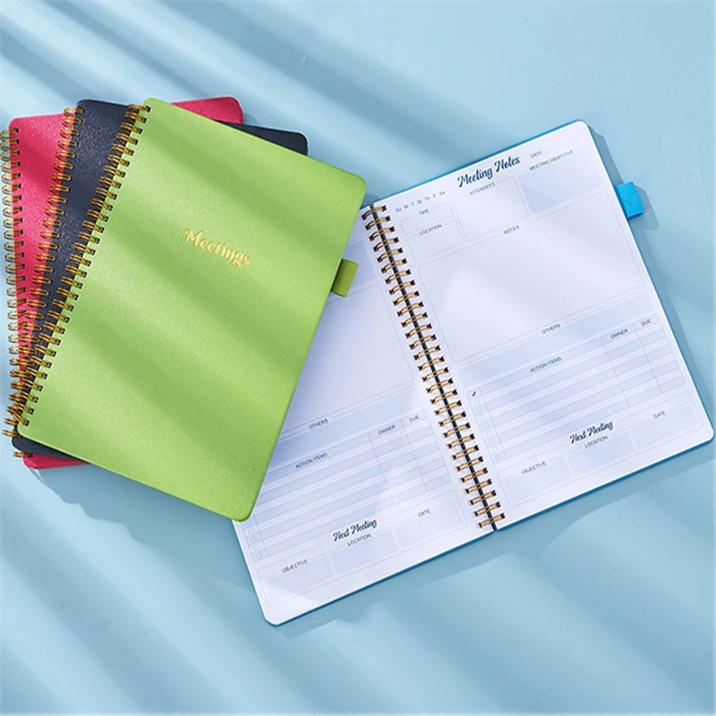 60 Sheets/book Boost Meeting Organization & Productivity Notebook With Action For Work Office&Business Supplies Planner Agenda