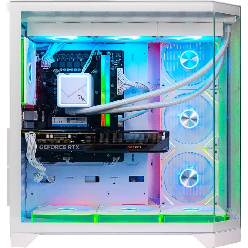 Gaming PC – i5-14400F, RTX 5060 8GB, 32GB DDR5, 1TB NVMe SSD, 360mm Liquid Cooler, 600W PSU, 7 ARGB Fans with Remote Control, W